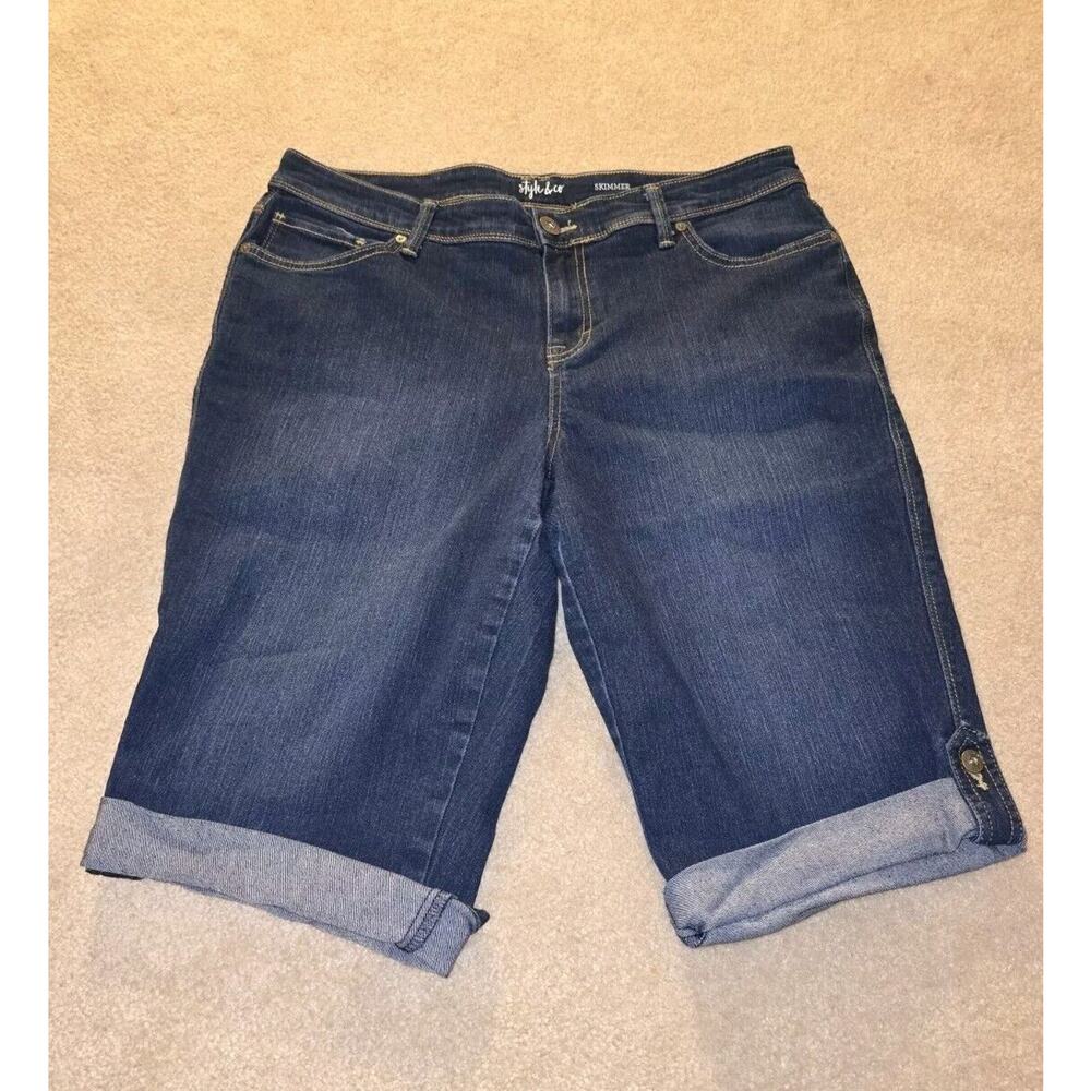 Style & Co Skimmer Shorts Womens Size 14 Pockets Stretch